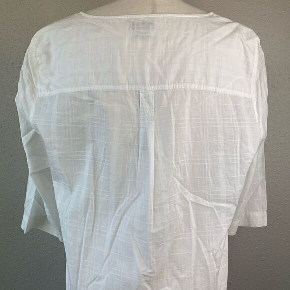 Eddie Bauer Quarter Button Down Tunic Top Size L EUC - Picture 5 of 7